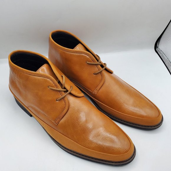 NWOT MENS ALFANI CLYDE VEGAN LEATHER CHUKKA BOOTS main image 5
